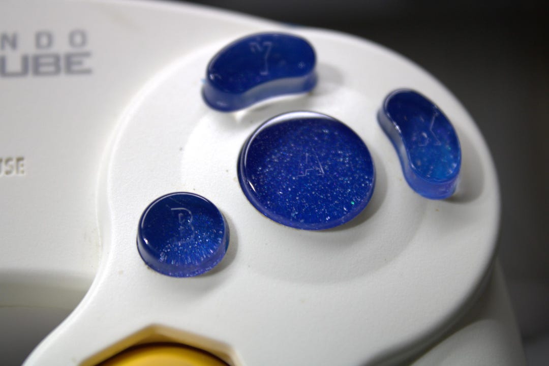 Ocean Blue Clears Custom Resin Gamecube Controller Buttons (READ ...