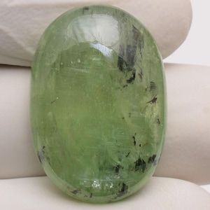 Grace in Green ~ 45,80 Cts Naturalnego Zielonego Kyanitu Najwyższej Jakości Kamień Szlachetny w Owalnym Kaboszonie