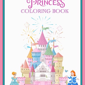 Disney princes coloring book, printable coloring book for toddlers, coloring book
