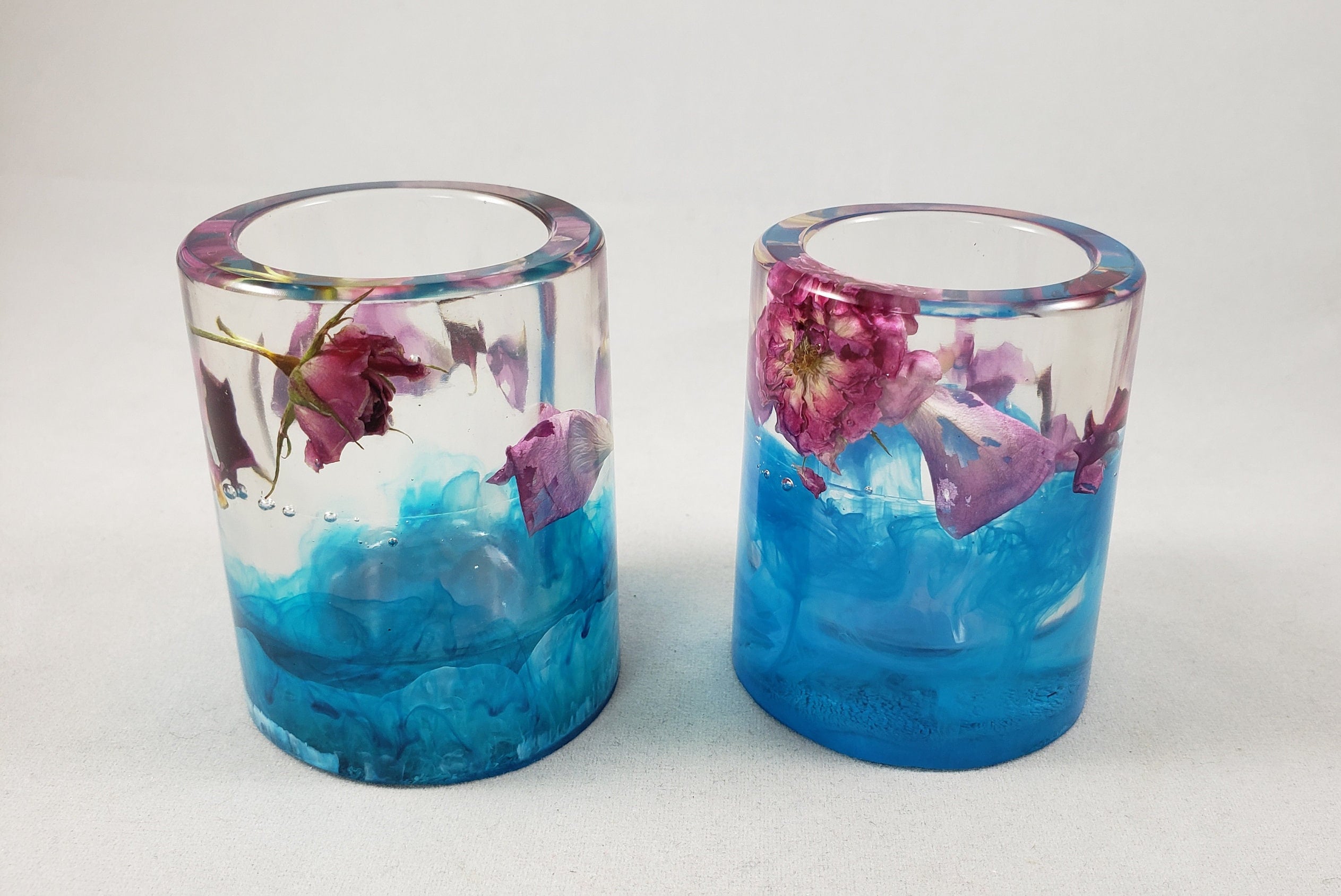 Roses Are Blooming Shot Glasses Bud Vase Made With Real Tiny   Etsy