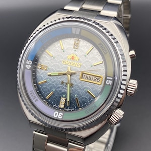 Vintage Orient King Diver KD 21 Jewels Automatic Watch – Multicolor Dial, Day/Date, Japan Made