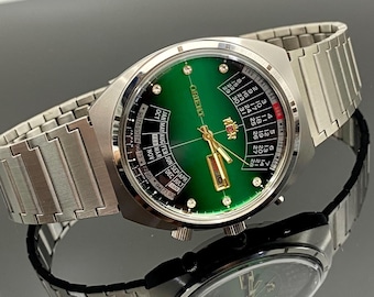 Vintage Orient College 80s Perpetual Multi Year Calendar Mens Watch Automatic