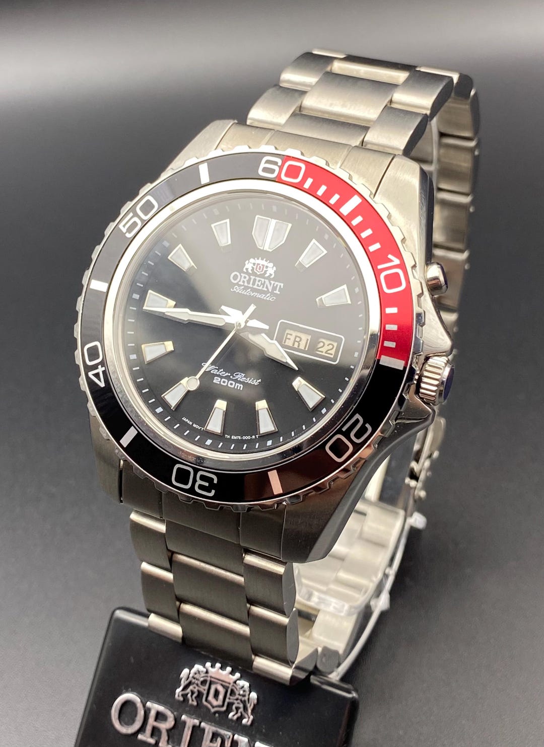Orient Mako XL Automatic Diver Watch – Stainless Steel, Black Dial