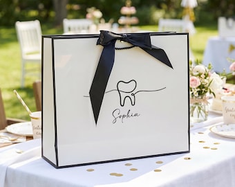 Personalized Gift Bag Dentist Graduation Gift, Custom Tooth Favor Bag For Dental School Celebration