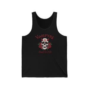 Skull and Roses Unisex Jersey Tank