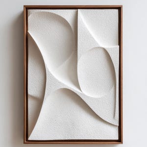 Geometric Wooden Wall Sculpture, Minimalist Relief Art, Modern Abstract Decor, Handcrafted Natural Wood Frame Panel