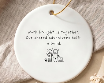 Personalisierte Büro Bestie Keramikverzierung, Mitarbeiter Ornament Geschenk, Arbeit Freundschaft Andenken für Kollegen, Kollegen Wertschätzung Andenken