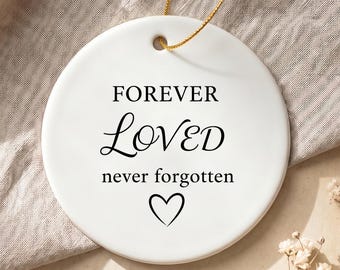 Memorial Heart Ornament, Sympathy Gift for Loss of Loved One, Celebration of Life Keepsake, Remembrance Christmas Decor
