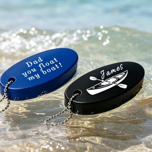 Benutzerdefinierte schwimmende Schlüsselanhänger - personalisierter Name, wasserdichter Schlüsselanhänger Schwimmer für Bootfahren, Geschenk zum Vatertag