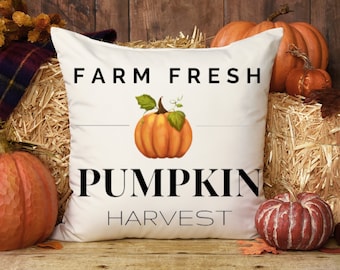 Fall Pumpkin Pillow, Pumpkin Harvest Pillow Covers, Decorative Fall Throw Pillows, Cute Fall Pillow, Farmhouse Pillow