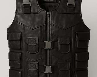 tactical vest bulletproof leather motorcycle jacket