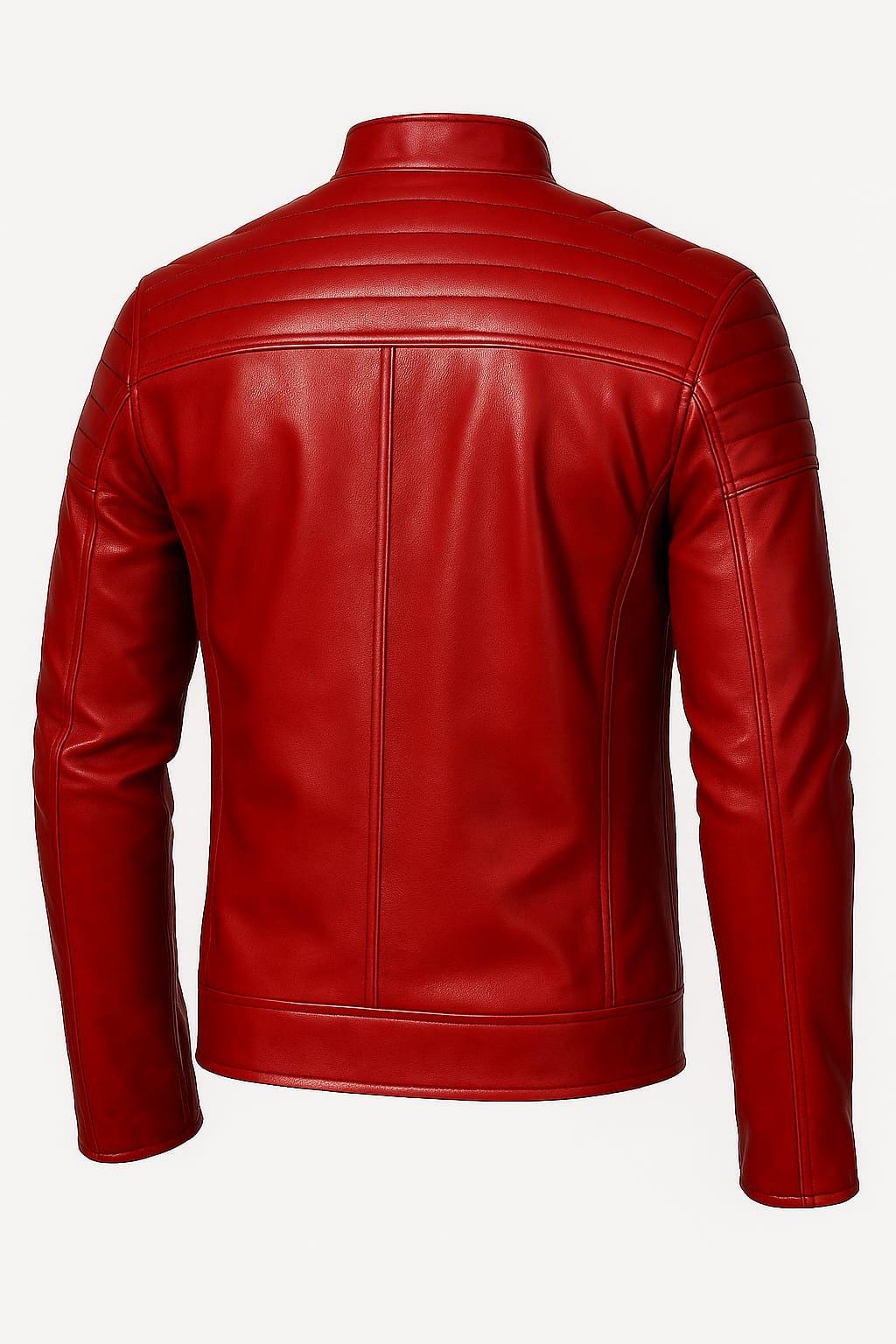 Men's Red Leather Biker Jacket – Bold, Stylish & Timeless Genuine