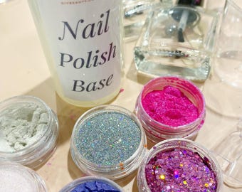 Make Your Own Nail Polish Kit for Teens, DIY Custom nail colour craft, Spa Birthday Party Activity - UNICORN vibes