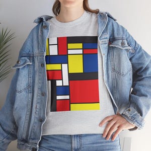 Modern Abstract Art Tee: Unisex Heavy Cotton Graphic Shirt