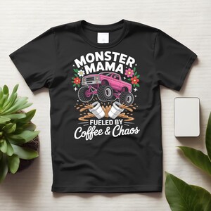 Monster Truck Mama Coffee Lover PNG SVG EPS Bold Mom Life Design image 2