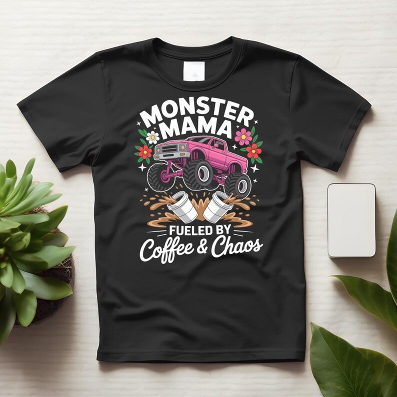Monster Truck Mama Coffee Lover PNG SVG EPS Bold Mom Life Design image 2