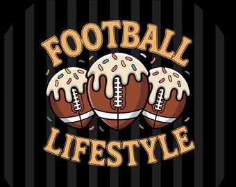 Football Lifestyle Drip Ice Design, Digital Download PNG SVG EPS for Shirts and Crafts