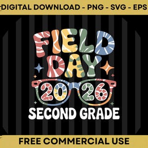 Giornata sportiva 2026, seconda elementare, design tie-dye, download digitale PNG SVG EPS