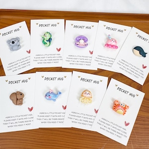 Flashing underwater animal cards | Personalized pocket hug card | Pocket Hug Card | Missing gift | Friendship gift | Little Pocket Hug