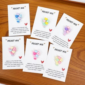 Lucky Hot Air Balloon cards | Personalized pocket hug card | Pocket Hug Card | Missing gift | Friendship gift | Little Pocket Hug