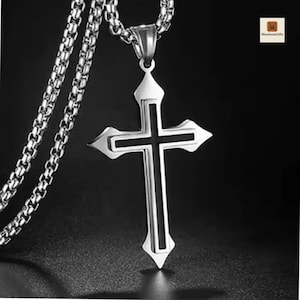 Personalized Cross Jewelry Religious Fashion  Pendant Necklace for Men Birthday Stainless Steel Cross Pendant Necklace for Students  Couples