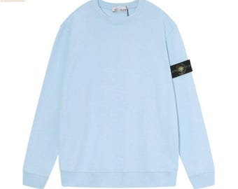 Luxus-Stil Freizeitkleidung, Stone Island Rundhals-Sweatshirt Rundhalsausschnitt, Kuscheliger Winterpullover