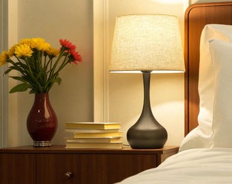Nordic Retro Table Lamp, Warm Bedroom Night Light for Bedside, High-End Soft Glow Decor, Fall Accent Lamp, Christmas Gift for Home