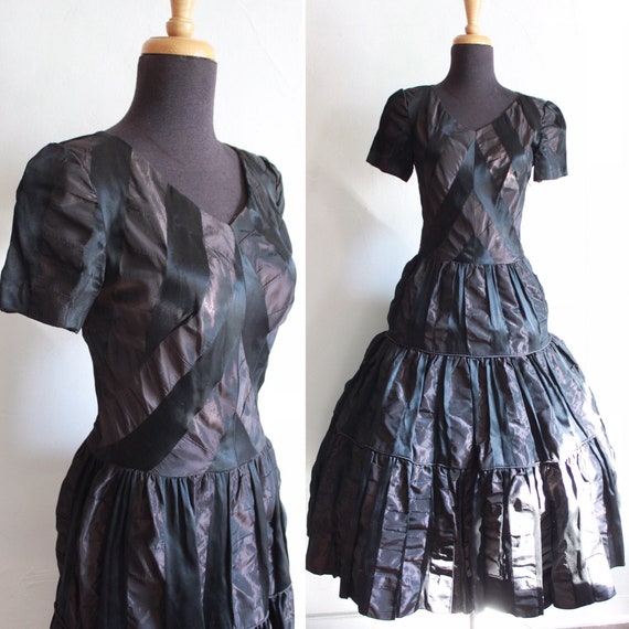 Beautiful Vintage 1950's Patio Dress - Chocolate … - image 1