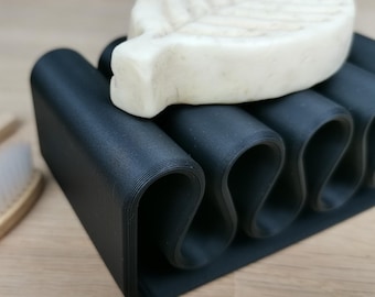 VAGA - Minimalist 3D Printed Soap Dish – Draining Design, Available in 3 Sizes and 3 Colors, Eco-Friendly Biobased PLA