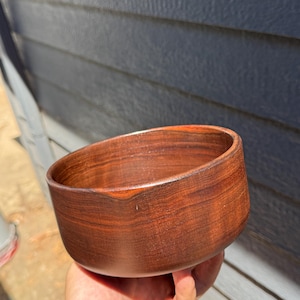 Handmade Walnut Wood Bowl | Lathe-Turned | Food Safe Finish | Rustic Decor | 6&quot; Modern Wooden Bowl