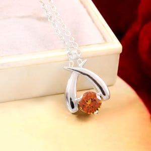 AAA Flawless Ceylon Orange Padparadscha Sapphire Round Gemstone Charm Pendant, Sapphire Gemstone Cut, For Her Birthday Day Gift 10x10 MM