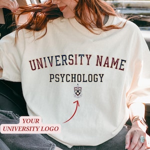 Custom College Comfort Colors® Shirt, Personalized School Shirt, Personalized University and College Program Shirt, Custom University Shirt