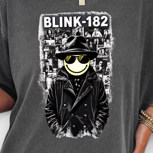 Blink182 Smile Face Shirt, Cute Smile Shirt, Retro Smile Face Shirt, Blink 182 Rock Shirt, Retro Tee, Trendy T-shirt, Gift For Best Friend