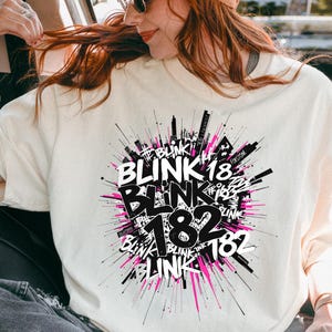 Blink 182 Shirt, Blink 182 Band Tee, Punk Rock Graphic T-Shirt, Blink 182 Concert Tour Merch, Graffiti Vintage Blink 182 Tee, Trendy Shirt