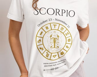 Astrology Enthusiast Shirt - Scorpio Zodiac Sign Tee, Perfect Birthday Present