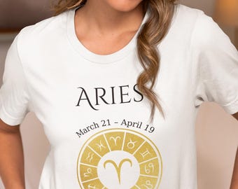 Celebrate Aries Season with this Stylish Zodiac Shirt - Perfect Birthday Gift