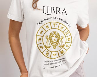 Libra Zodiac T-Shirt – Stylish Horoscope Gift for Astrology Lovers & Birthday Stars