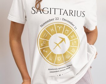 Sagittarius Zodiac T-Shirt – Unisex Astrology Gift, Birthday Horoscope Tee for Star Sign Fans