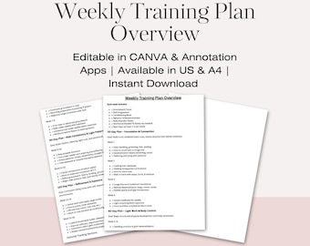 120-Day Equine Training Plan & Weekly Progress Tracker – Horse Training Journal, Riding Improvement Log