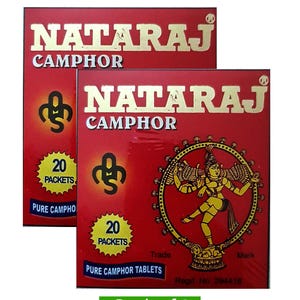 Compresse di canfora Nataraj, confezione da 2