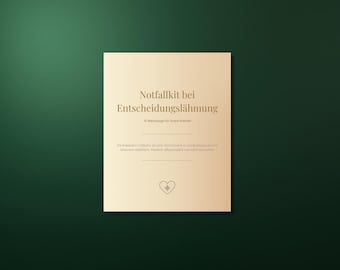Kit di emergenza per la paralisi decisionale | 10 strumenti per la chiarezza interiore | Aiuto immediato contro blocchi decisionali e stress