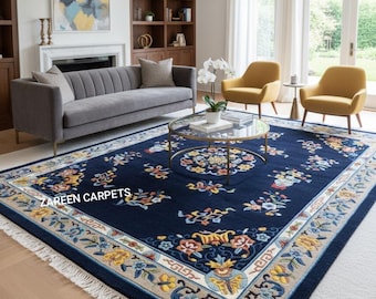 Anthropologie Luxury room carpets Hand Tufted Area rugs Design Floral Rug Handmade Oriantal dye wool carpet 8x10 ft Bedroom, Guest any size