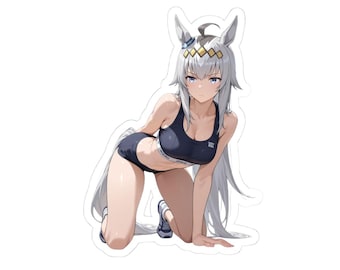 Oguri Cap Anime Girl Sticker | Glossy Vinyl Decal