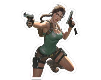 Lara Croft Vinyl Kiss-Cut Sticker