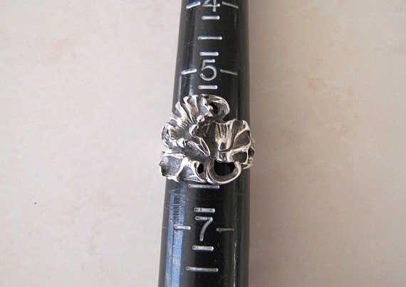 Art Nouveau Era sterling silver Iris ring, size 6 - image 6