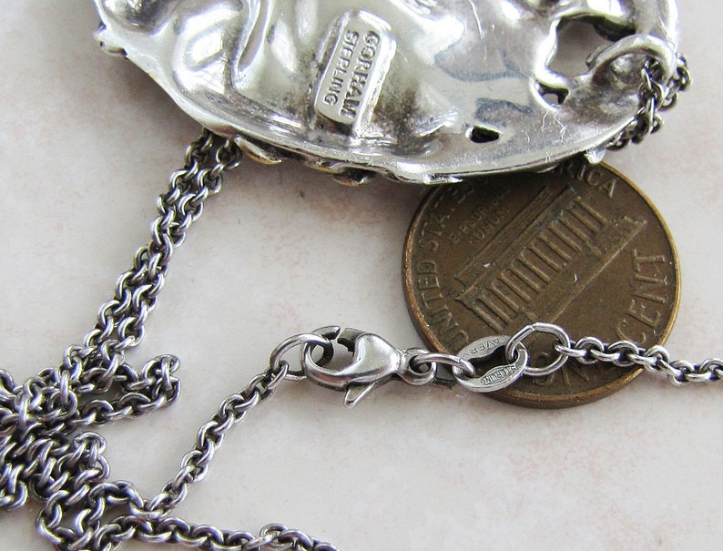 Gorham Unicorn Sterling Silver Pendant Necklace With James Etsy