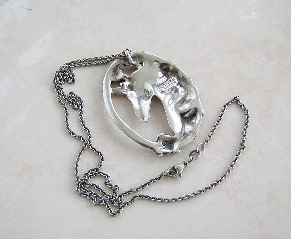 Gorham Unicorn sterling silver pendant Necklace w… - image 6