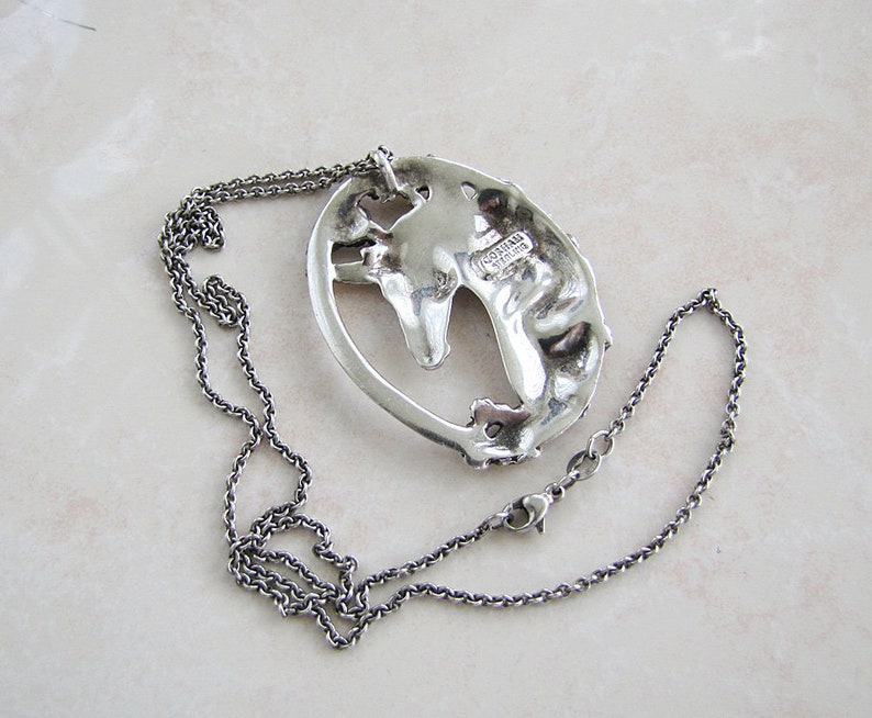 Gorham Unicorn Sterling Silver Pendant Necklace With James Etsy