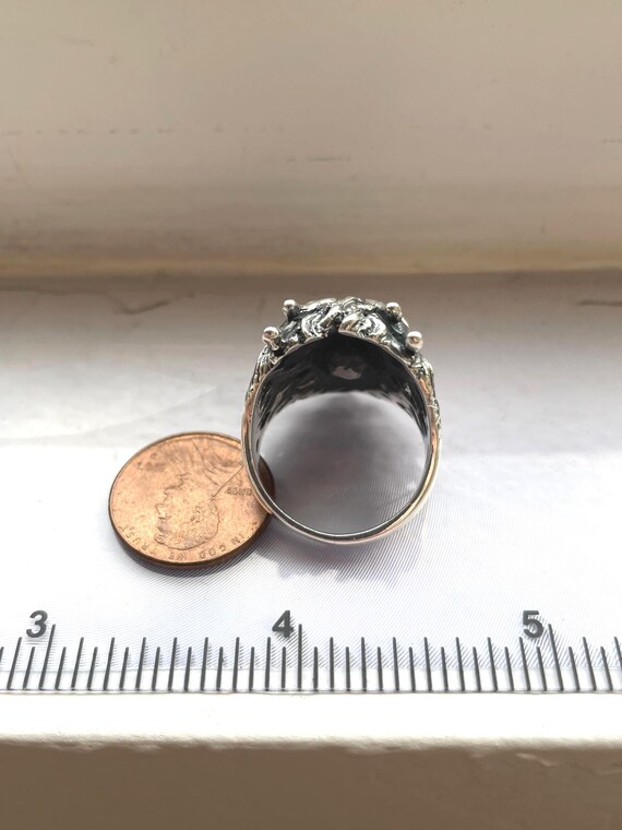 Solid sterling silver Dragon Ring, size 9 - image 9