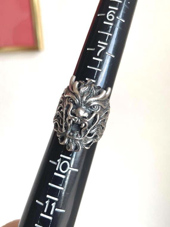 Solid sterling silver Dragon Ring, size 9 - image 3
